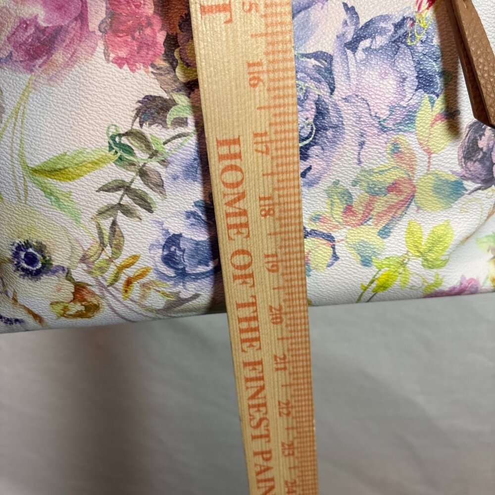 Great Condition Elliott Lucca Delphine Floral Tote Pink & White Purple - Picture 8 of 11
